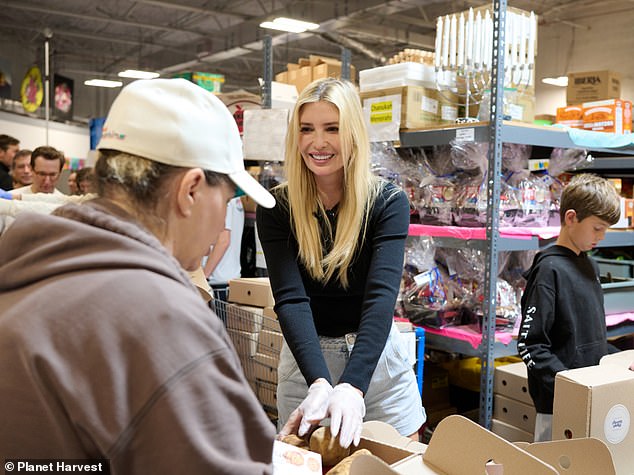Ivanka Trump gets into the Hanukkah holiday spirit as she volunteers at Miami kosher food bank